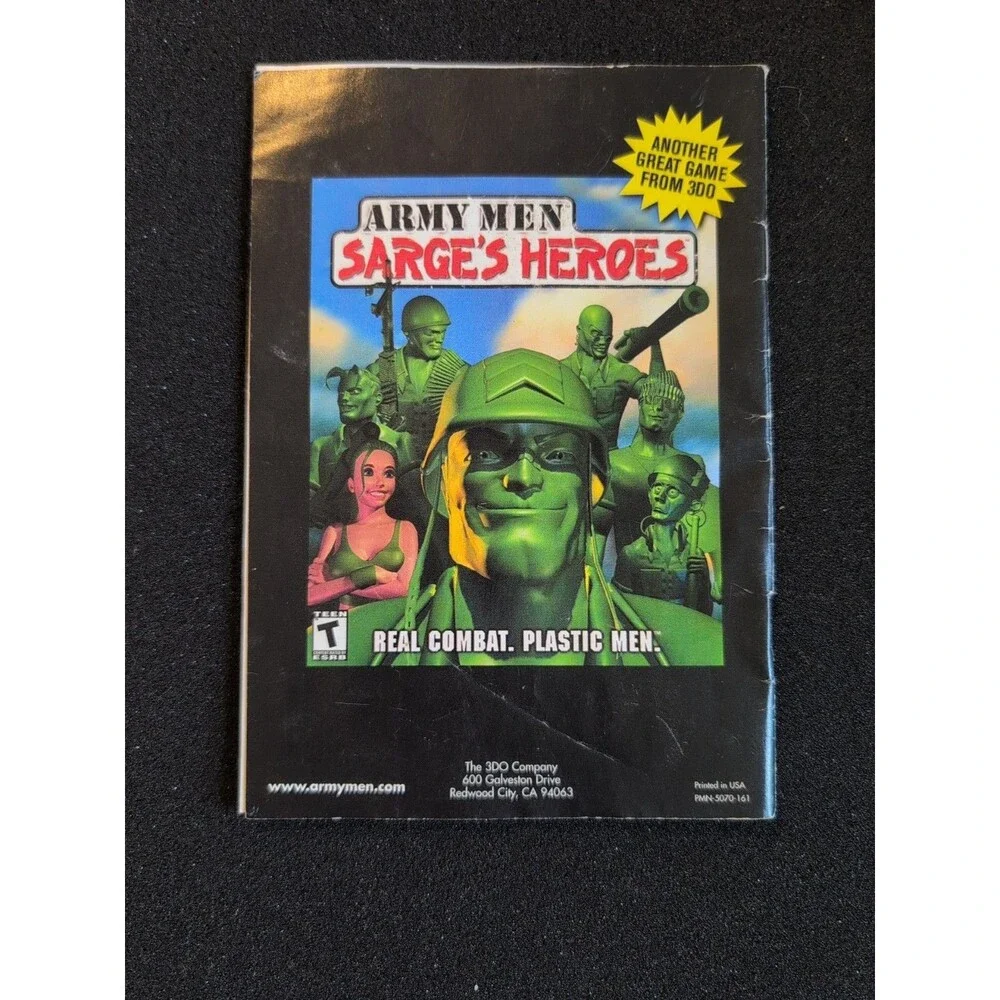 Army Men Air Combat N64 Instruction Manual